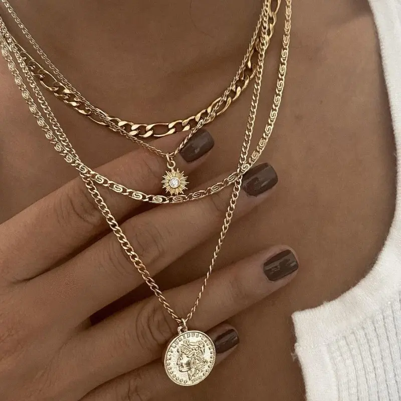 LY-Metal like coin necklace 02