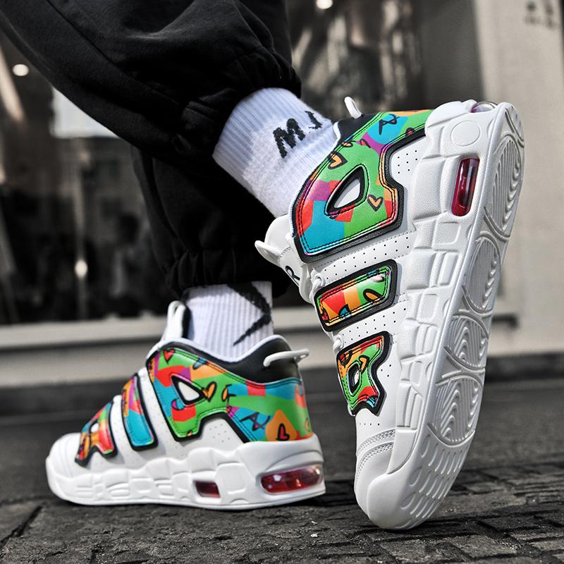 Unisex Fashion Casual Sports Shoes, Stylish Basketball Shoes, Shock Absorption Comfortable Shoes, Sizes 36-47, Men and Women