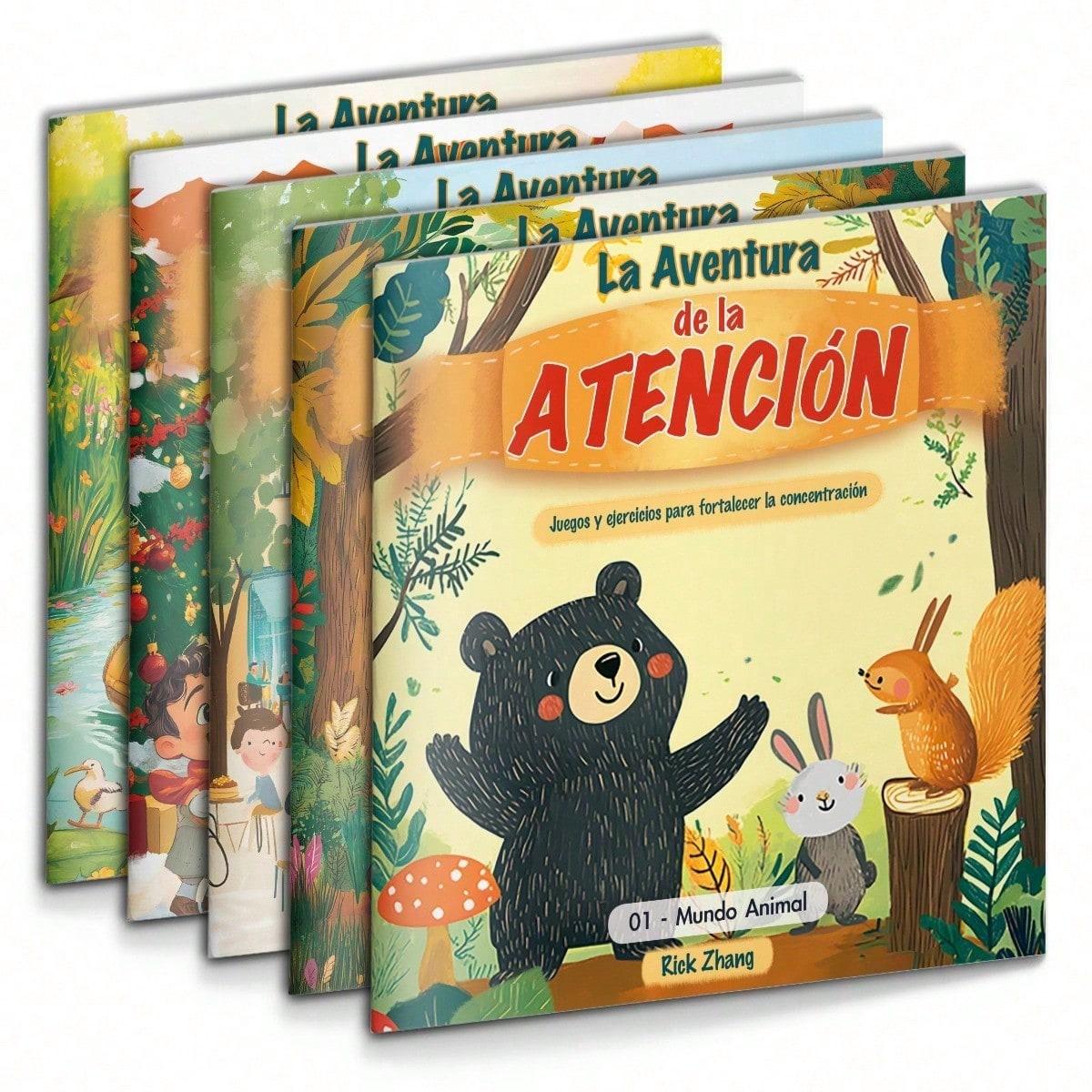 "Find and Discover" is a collection of books featuring hidden objects and observation challenges, with five themes to choose from: Animal World / Travel Adventure / Busy City / Colorful Life / Happy Park. It's screenless.