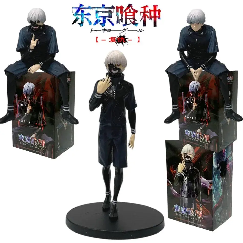 2026 hot item 3 Styles Anime 18-20cm Tokyo Ghoul Figures ghoul Mask Kaneki Ken Action Model Pvc Desktop Statue Ornament Collection Toys Gifts Popular toys