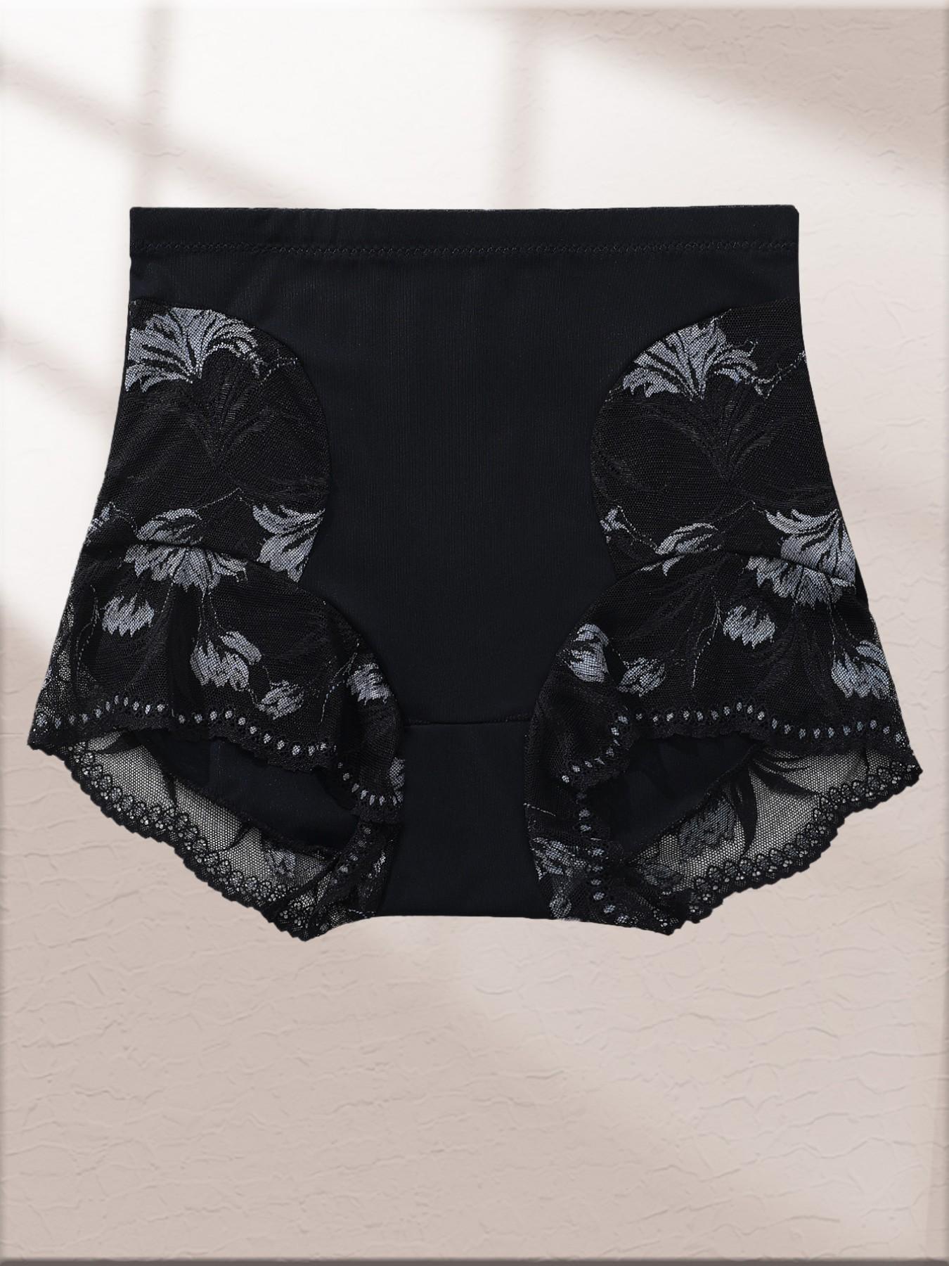 1Pc Seamless High Waist Shaping Panties Women's Lace Tummy Control Panty Slimming Waist Trainer Sheath Flat Belly Underwear Butt Lifting Shapewear