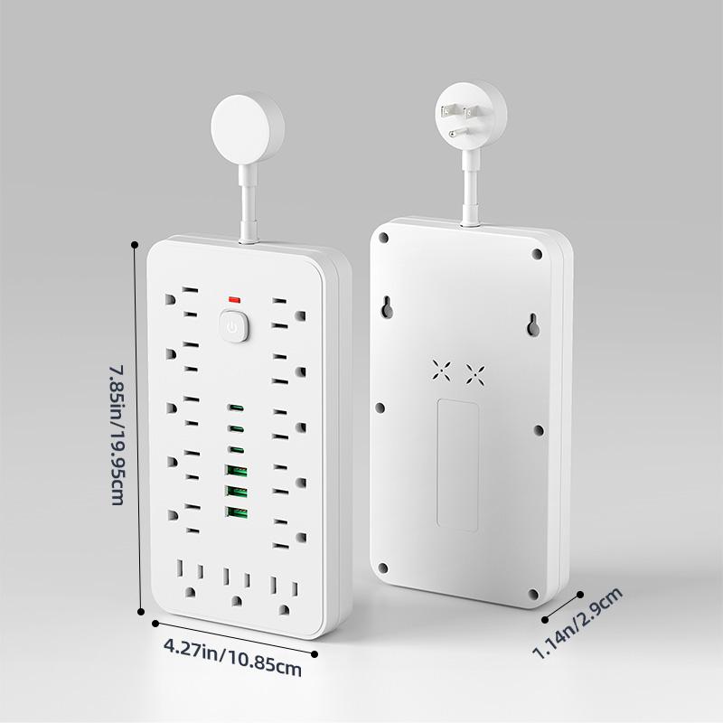 Multi-Functional Home Plug Adapter, Us Outlet Converter with 3 USB and 3 Type-C Ports, Office Travel Socket, Usa Canada Mexico Power Strip