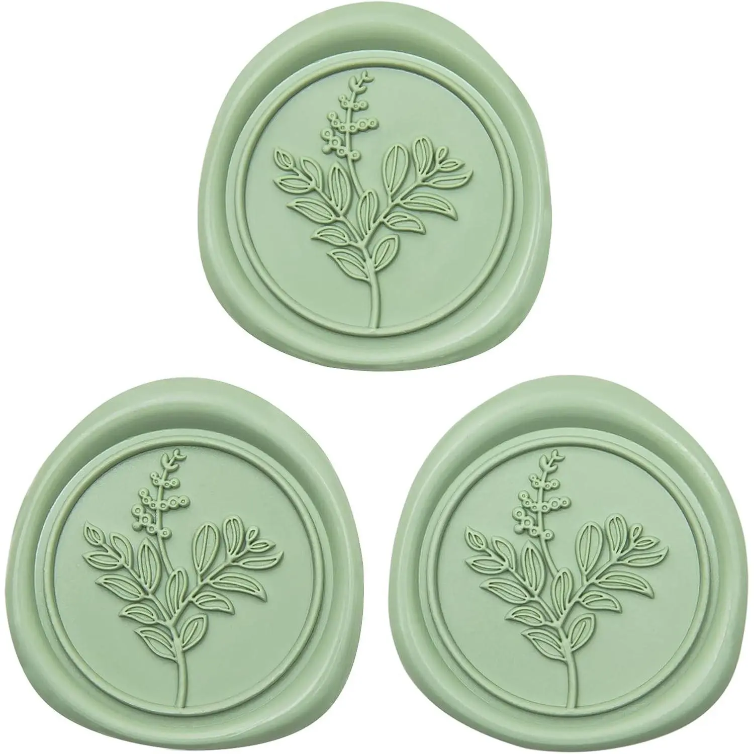 60 Pcs Sage Green Wax Seal Envelope Stickers Perfect for Wedding Invitation Gift Box Craft Wrapping Christmas Cards Envelope Seals