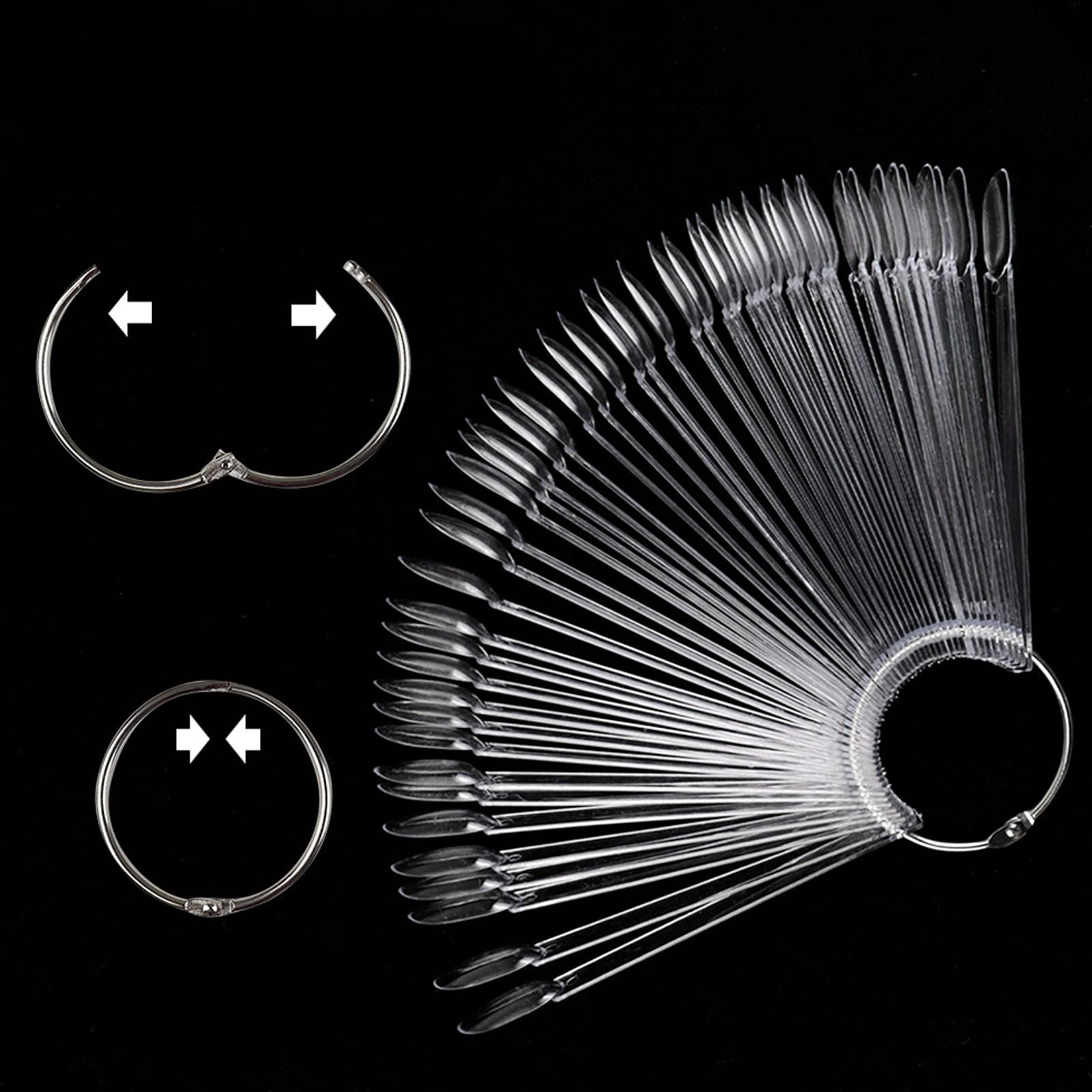 CyrilynnsNails New 50PCS Nail Products Nail Fan Card Polish Card Nail PolishPractice Polish Color Plate