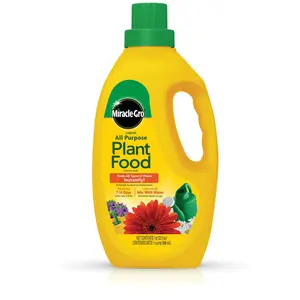 Miracle-Gro Liquid All Purpose Plant Food, Concentrate, Feeds Plants Instantly, For All Plant Types, Flowers, Vegetables, Trees, Houseplants, 32 oz.