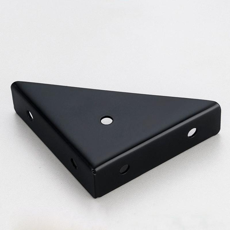 2/5pcs black corner code, fixed bracket, right angled triangle fastener, furniture repair, used for tables, chairs, cabinets, shelves