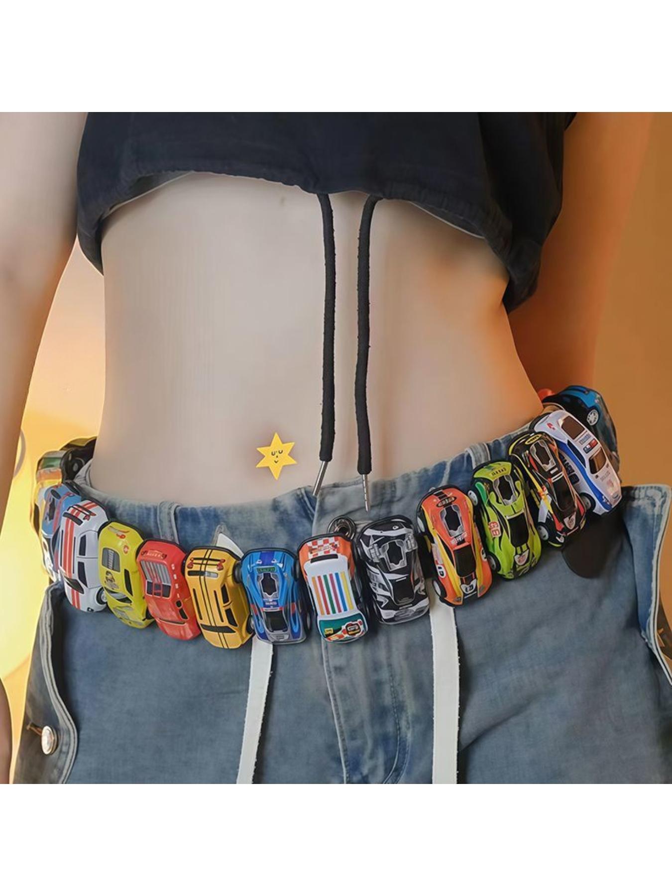 Colorful small car belt DIY same dopamine niche ins versatile jeans
