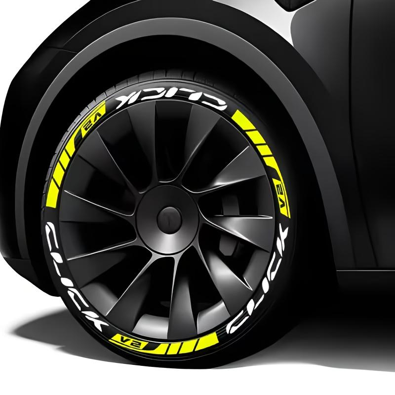 Set of 24 Reflective Stickers for Motorcycle Wheel Hubs Featuring Neon Yellow And Red Highlights, Designed for Safety, with Strong Adhesive Suitable for Tire Rims, Tire Stickers, And Motorcycle Safety Equipment, Easy to Apply