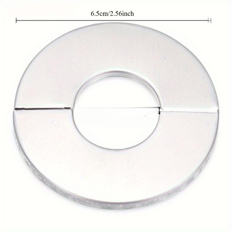 Home Renovation | Self-Adhesive Chrome Plated Floor and Ceiling Split Flange - Water Pipe Wall Cover, Easy Installation, Durable Metal Construction, Plumbing Aesthetic | Sleek Metal Cover | Selfadhesive Flange