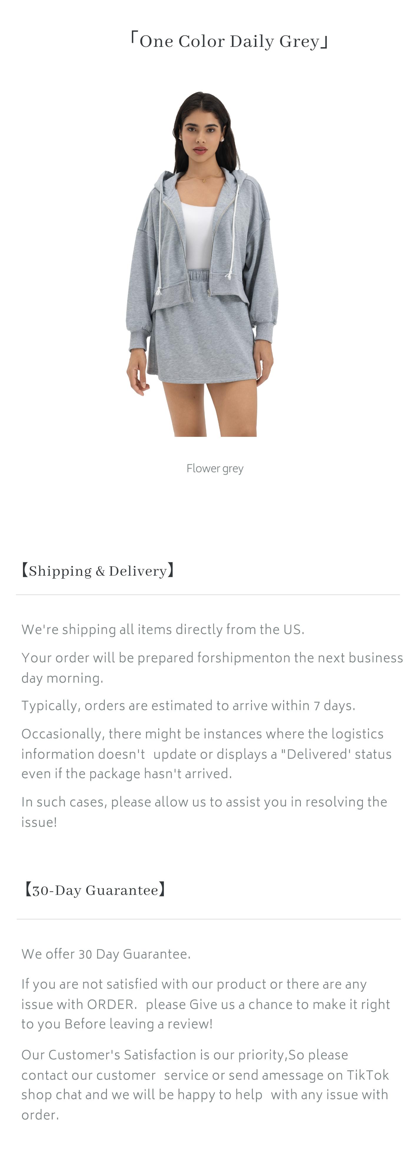 【Two Options, Not a Set】Florboom Women’s Oversized Hooded Zip Front Sweatshirt & Skirt Two Piece Set, Casual Long Sleeve Hoodie Top with Zipper, Elastic Waist Pocket Skirt, Relaxed Athleisure Outfit for Streetwear, Travel & Lounge,Valentine's Day