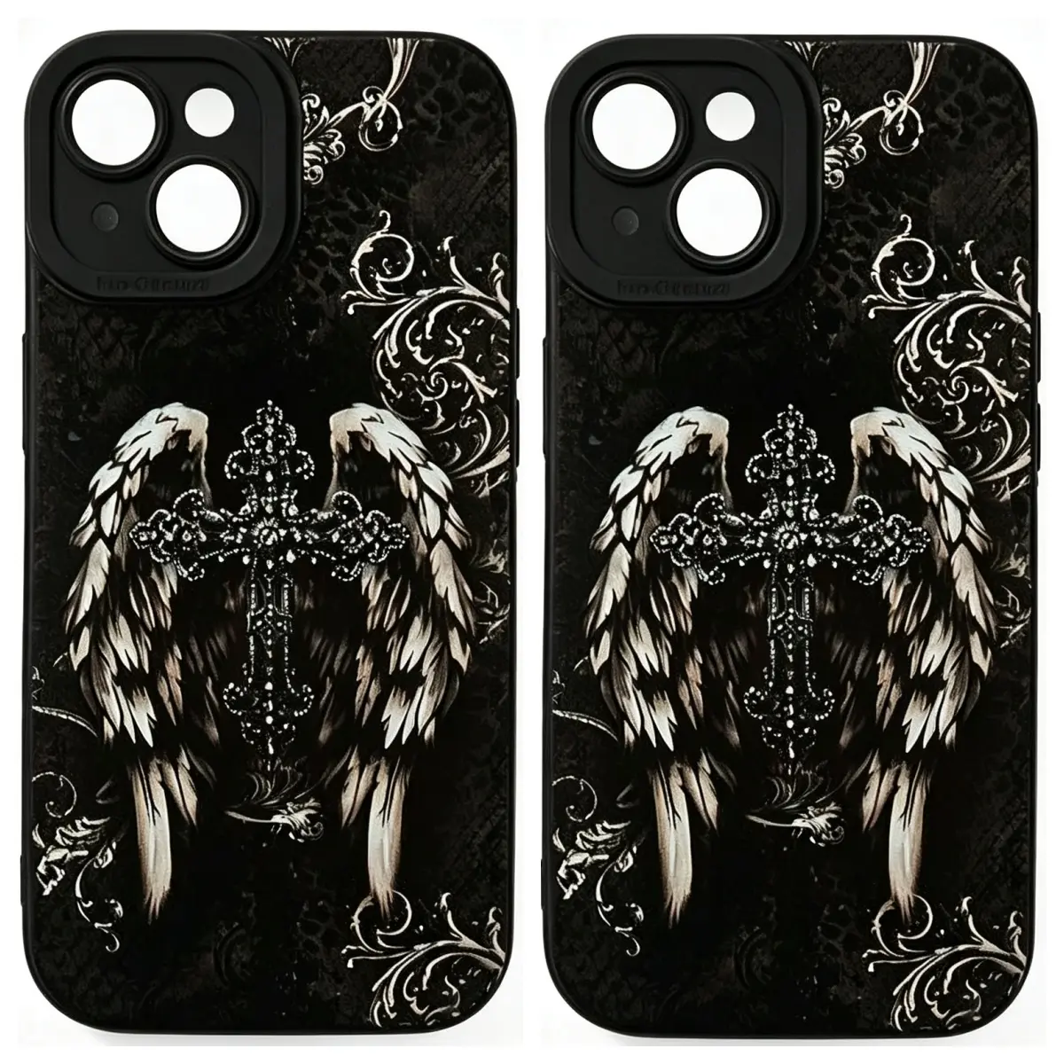 One Eye Black Gothic Illustration Black Phone Case for iPhone 17 16 15 14 13 12 11 Pro Max Plus 17Air And Samsung S26 S25 S24 S23 S22 S21 FE Plus Ultra Soft TPU Back Cover Protection Shockproof