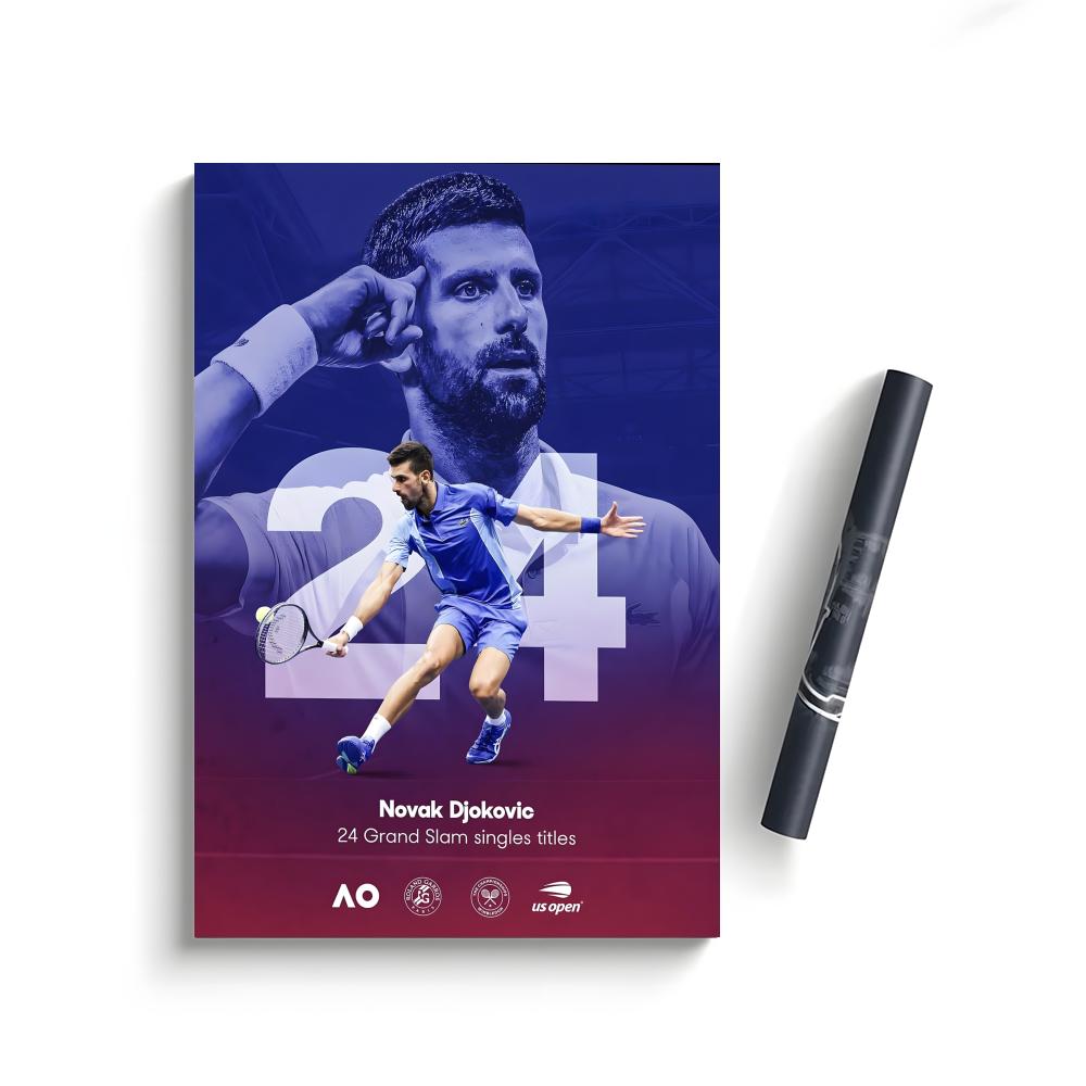 Novak Djokovic Poster Bedroom Home Decor Art Poster Perfect Gift for Family and Friends