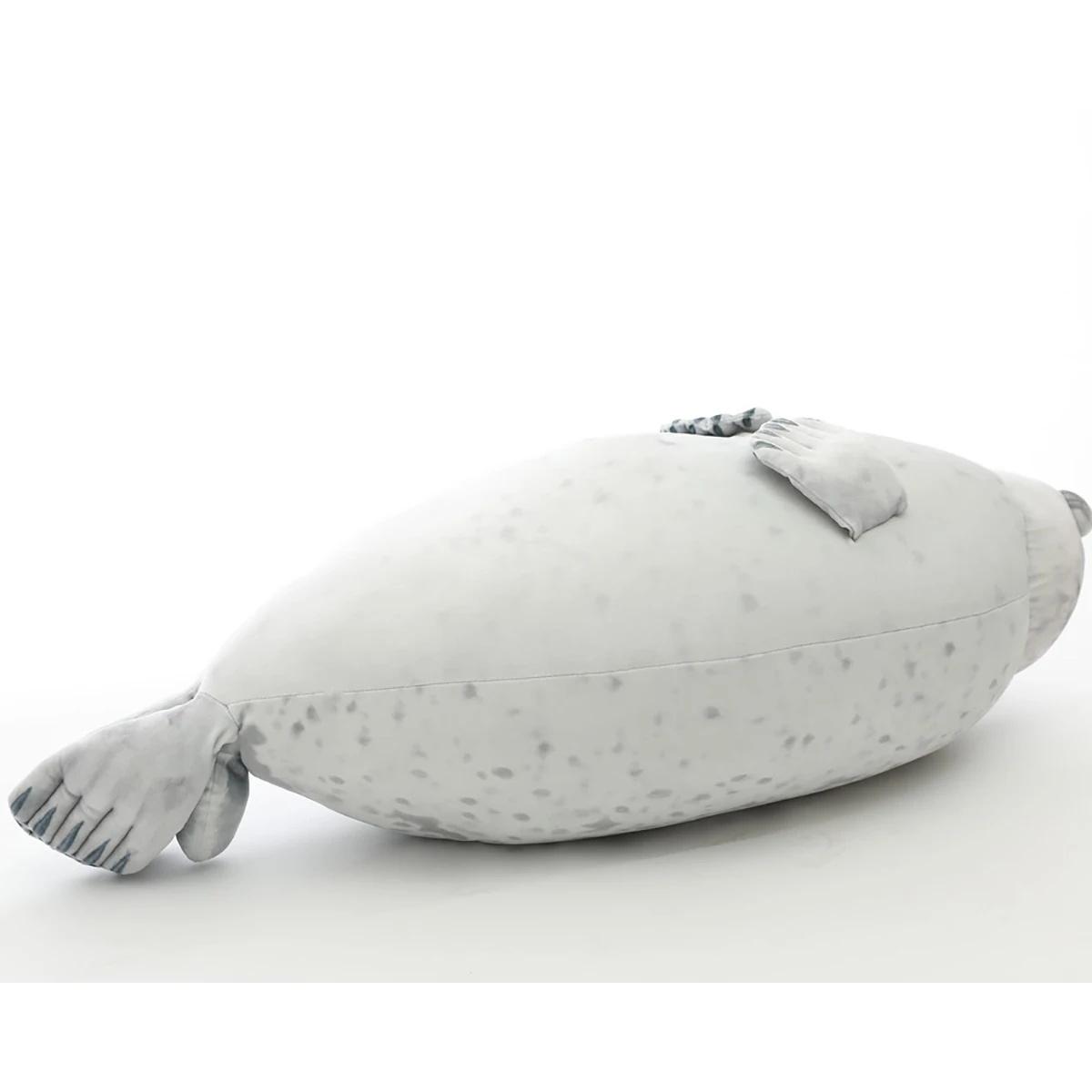 Unisex 3D Chubby Round Pure Cotton Soft Plush Seal Pillow Toy, Movie-TV Themed Stuffed Animal Throw Cushion, Ideal Sleeping Gift for Kids, Seal Toy