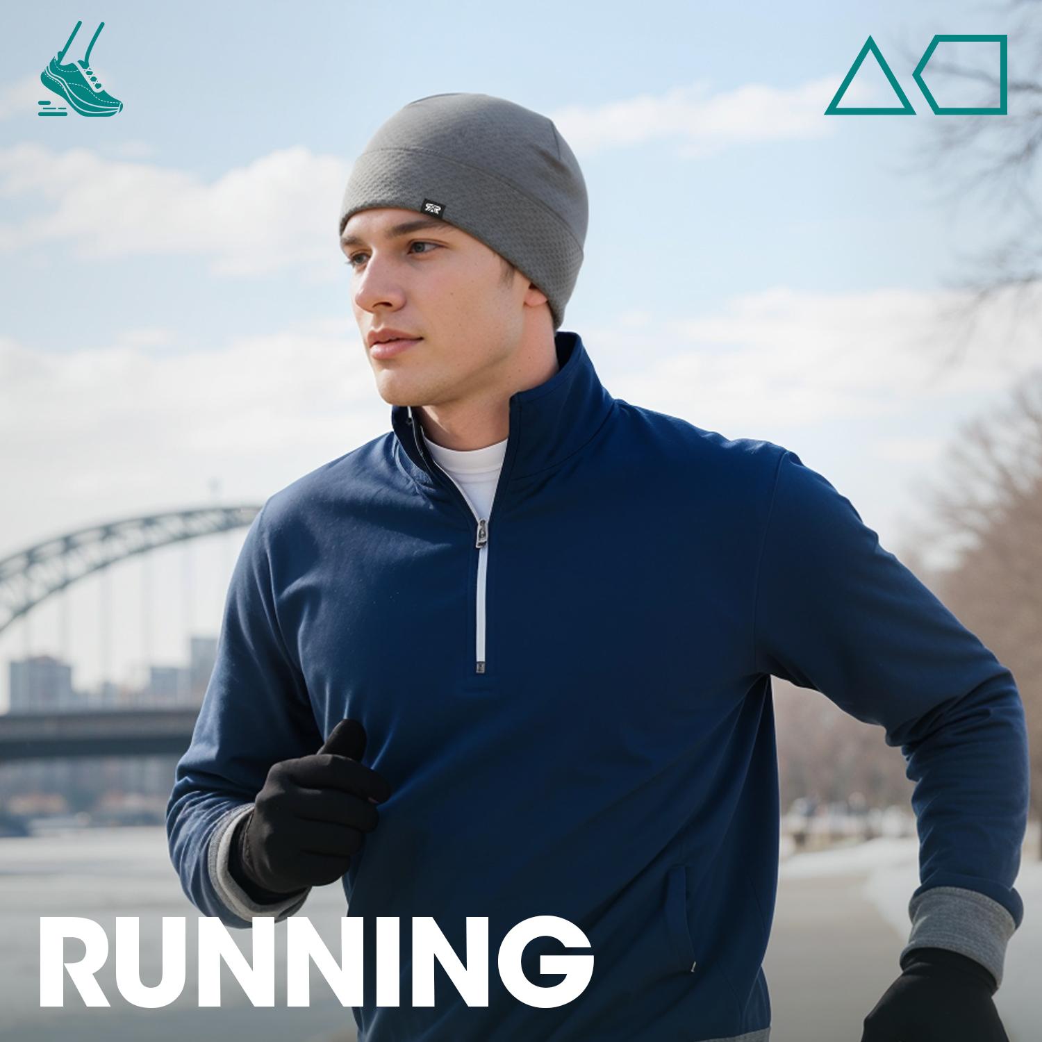 Unisex Winter Warm Skull Cap for Men Women,Lightweight Beanie Cycling Hat Breathable Helmet Liner, Multifunctional Skull Caps