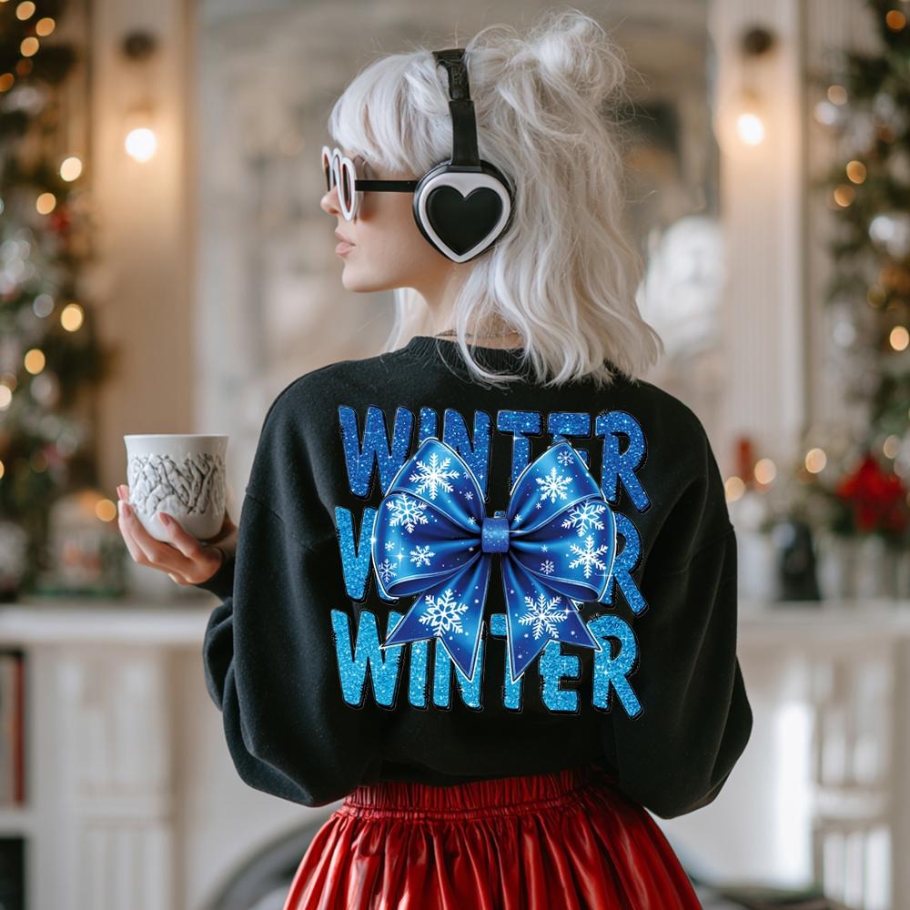 Winter Theme DIY Heat Transfer Vinyl Stickers Set, Snowman & Snowflake Designs, Perfect for Clothing, Bags, Christmas Gifts