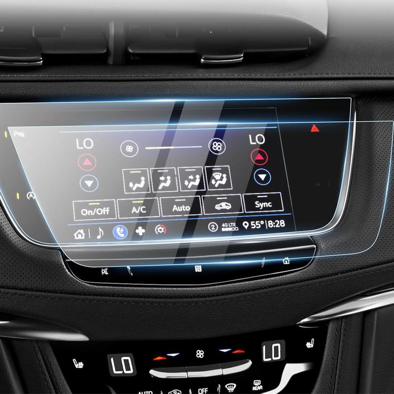 Canvcle 2 Pack Screen Protector for 2017-2024 2025 Cadillac XT5 and 2020-2025 XT6 8-Inch Touchscreen, 2025 Cadillac XT5 Accessories Navigation Protective Cover Tempered Glass Anti Glare Durable Smooth Protection