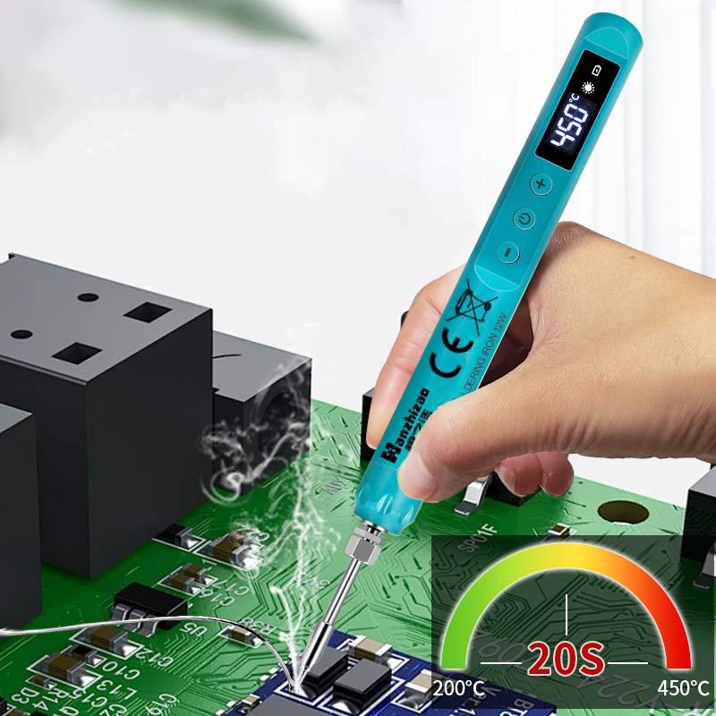 Mini Wireless Soldering Iron Kit, USB Rechargeable Portable Cordless Solder Gun, LCD Digital Display Adjustable Temperature, Home Appliance Repair Mini Wireless Soldering Iron Kit, USB Rechargeable Portable Cordless Solder Gun, LCD Digital Display Adjustable Temperature, Home Appliance Repair