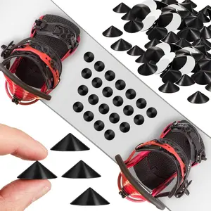 40 Pcs Bulk Snowboard Stomp Practice Grip Pad, Self Adhesive Clear Rubber Snowboard Stomp Provides Extra Grip for Ski Snowboarding Practice for Men Women