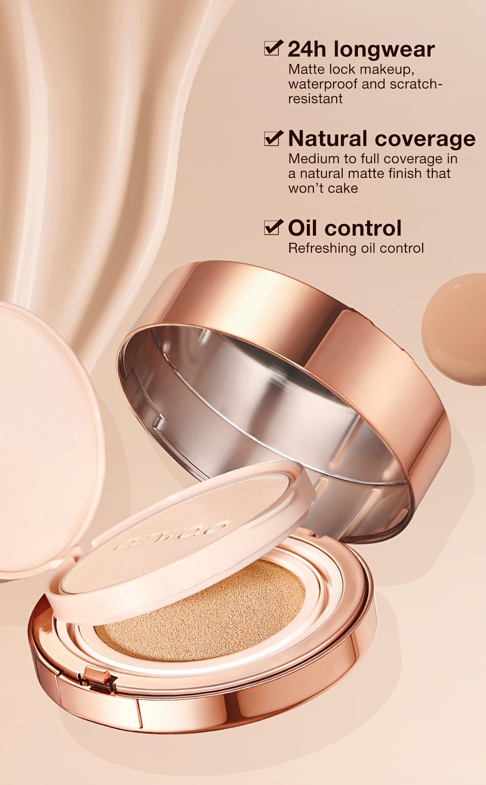 Cushion Foundation, 24-hour Two-in-one, Long-lasting, Oil-controlling, Matte, Soft-focus, Concealing, Makeup Powder Foundation, An Essential for Daily Use. Otwoo