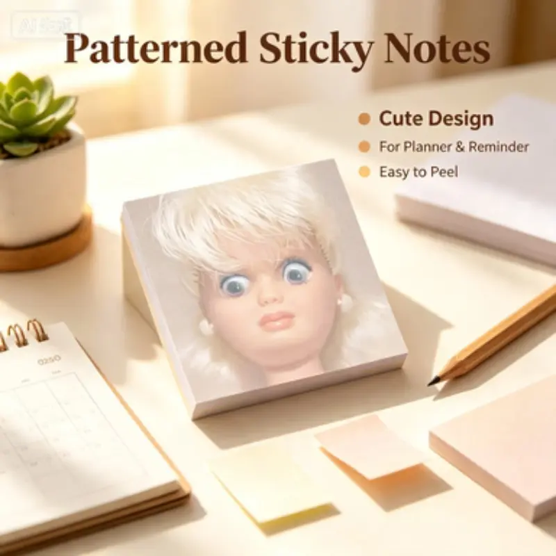 50 Funny Face Stickers Notebook, Office Humor Stationery, Creative Desk Decor, Unique Gift for Colleagues, Aesthetic Memo Pad, Funny Stickers Pack
