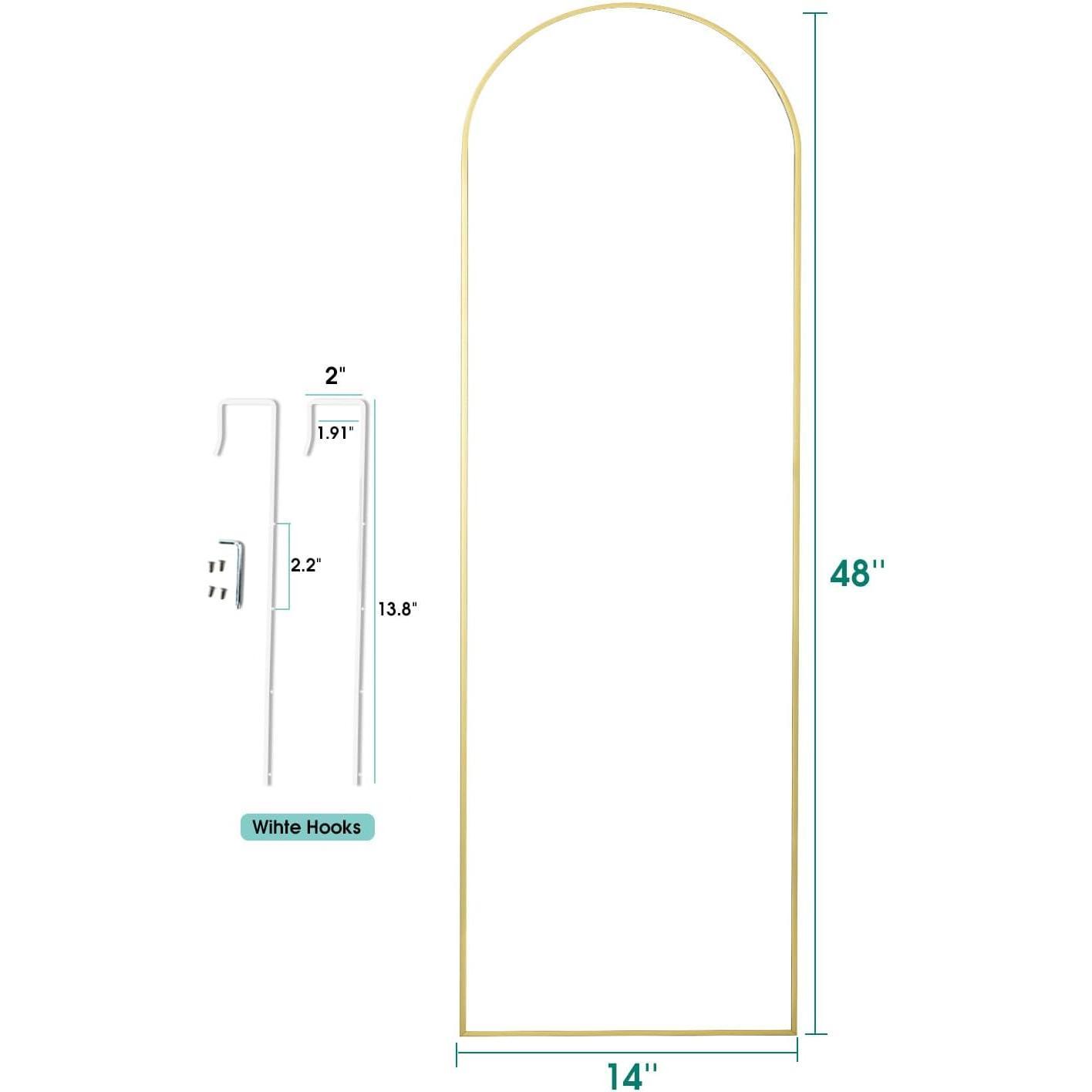 48"x14"  Full Length Mirror | Door , Over the Door, For Bathroom, Bedroom, Living Room & Locker Room
