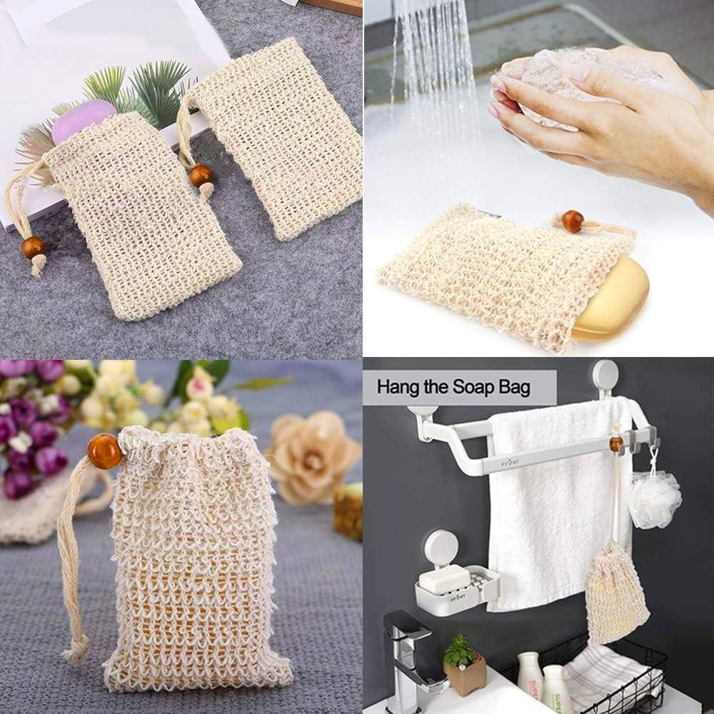 10/5/3/1PC Soap Foaming Net – Rich, Luxurious Lather | Soft, Reusable, Hanging Soap Pouch for Face & Body | Natural Sisal Exfoliating Shower Bag | Gentle for Sensitive Skin | Perfect for Home Spa & Travel Gifts | Exfoliating Bath Tool