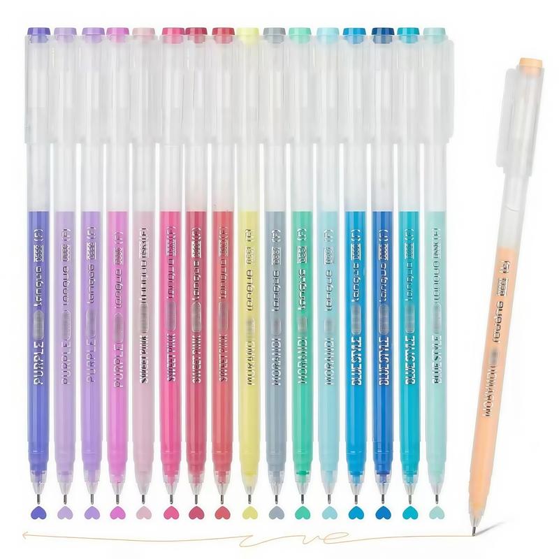 Gel Pen Set, 9 Counts/box Journal Coloring Pen, Assorted Rainbow Colors Pen Set for Adults Journal Coloring Calligraphy, Made for Everyday Writing, Journals, Drawing, Coloring Book Markers