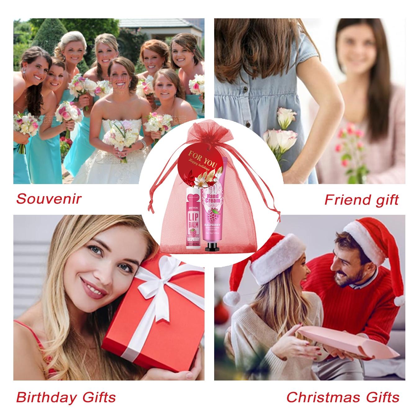 Valentine's Day Themed Gift Box Set, Hand Cream, Lip Balm, Bag, Wedding Gifts, Long-Lasting, Non-Toxic, Perfect for Women, Friends, Colleagues