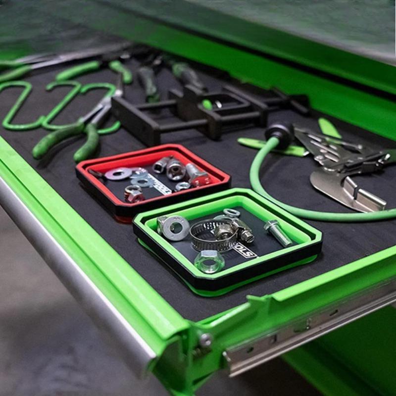 3 Piece Set of Rectangular Silicone Tray Foldable Magnetic Parts Tray Printable Logo Magnetic Storage Plate Tableware Coasters Printed Access Organize Red tool box 3 Piece Set of Rectangular Silicone Tray Foldable Magnetic Parts Tray Printable Logo Magnetic Storage Plate Tableware Coasters Printed Access Organize Red tool box