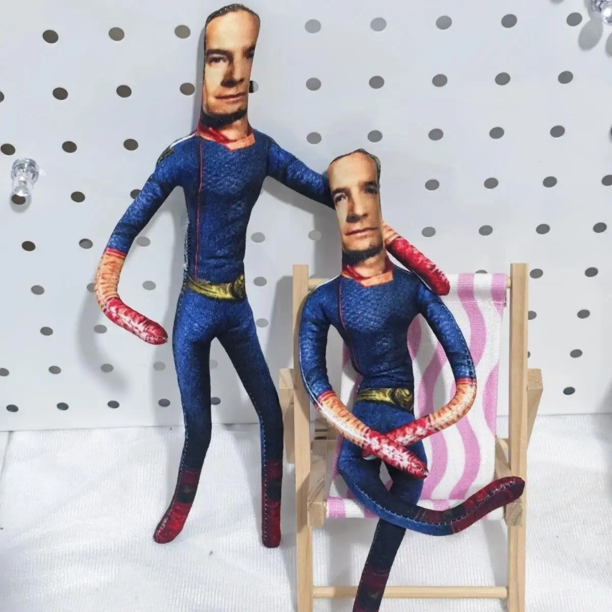 The Boys Homelander Stuffed Doll Jointed Limbs Abstract Style Backpack Pendant Present for Adult Friends