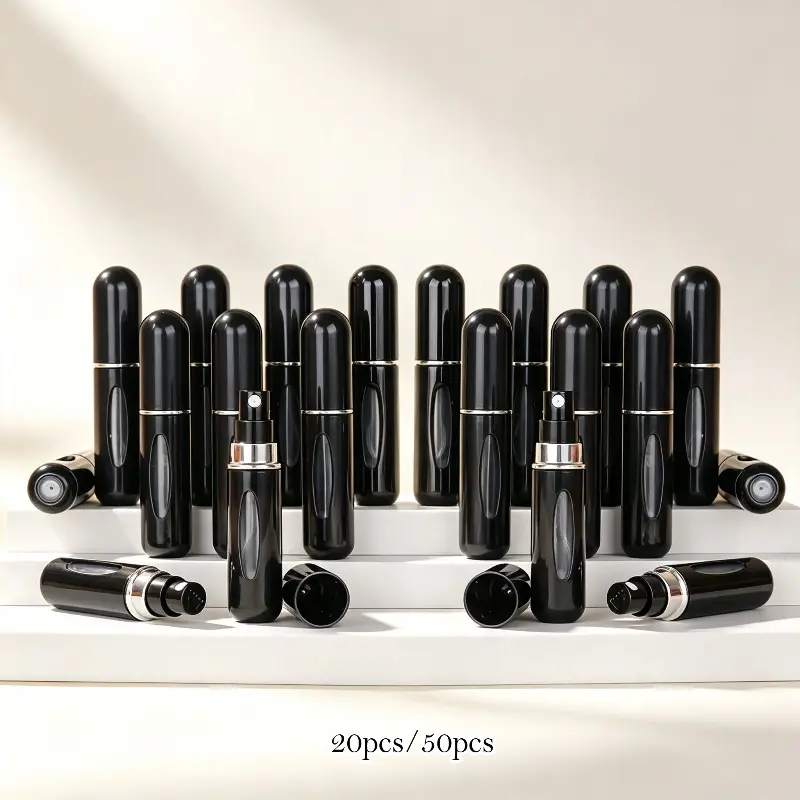 20PCS/50PCS Mini Perfume Refill Bottles, Makeup, Transparent Bottle Body, Reusable & Refillable, Compact & Portable Space‑Saving, Leak‑Proof & Scent‑Locking Seal, Practical Refill Containers for Travel & On‑the‑Go Scent Touch‑Up