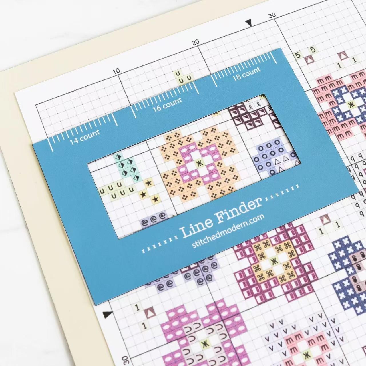 New Cross Stitch Magnetic Line Finder Sewing Embroidery Auxiliary Tool Ruler, Precision Measuring Device for Crafting Projects