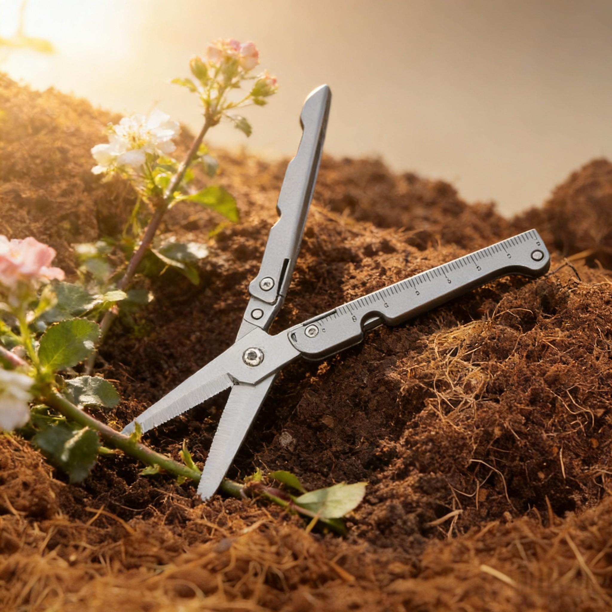 1pc Camping All-In-One Scissors, Foldable Multi-Functional Outdoor Emergency Scissors, Portable Pocket Tool, Garden Lawn Multifunctional Scissors, Survival Tools, Portable Hand Tools