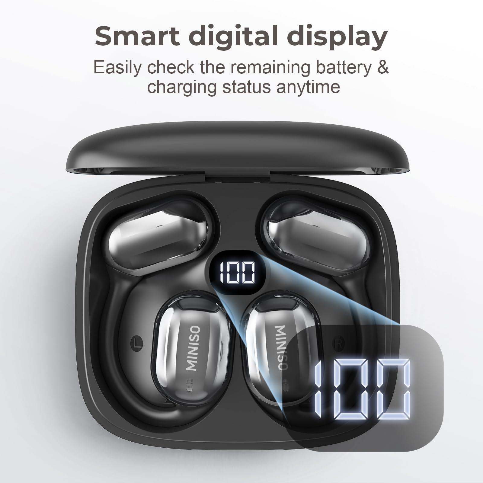 MINISO MS162 Wireless Bluetooth 5.4 HIFI Sound Quality Bluetooth Headphones Sports Gaming with Low Latency Earbuds Touch Control IPX5 Waterproof With microphone Earphones Headsets