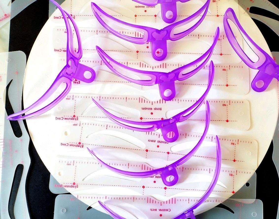 8 Set Eyebrow Template Stencil Makeup Tools Eyebrow Shaping Perfect Brows,Set of Eyebrow tools for Beauty Make Up Tools,Eyebrow Shaping Tools Make UP Aids