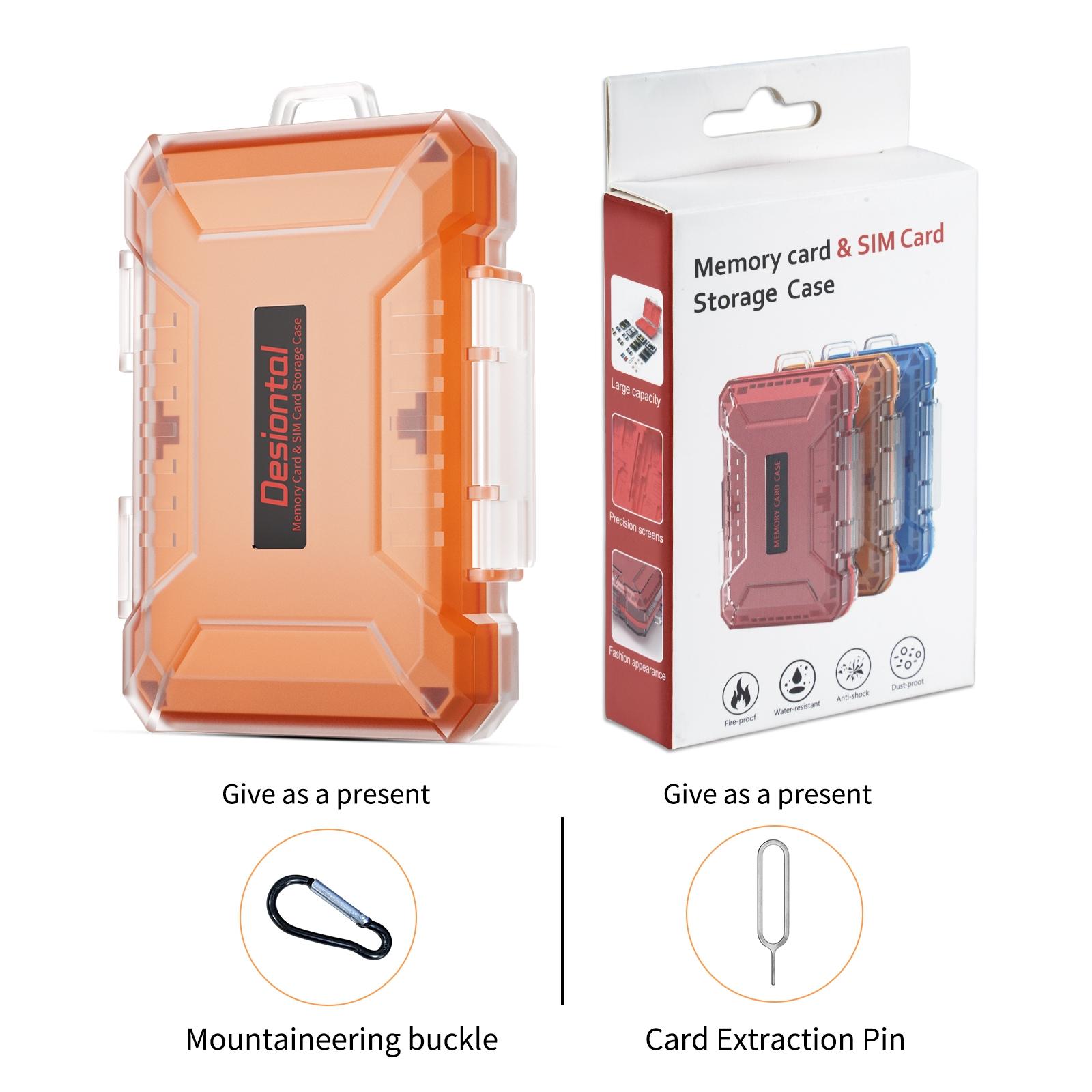 Desiontal E8 Memory Card Storage Box, Waterproof Silicone, High Aesthetic Value, Transparent Three Color, Multiple Models