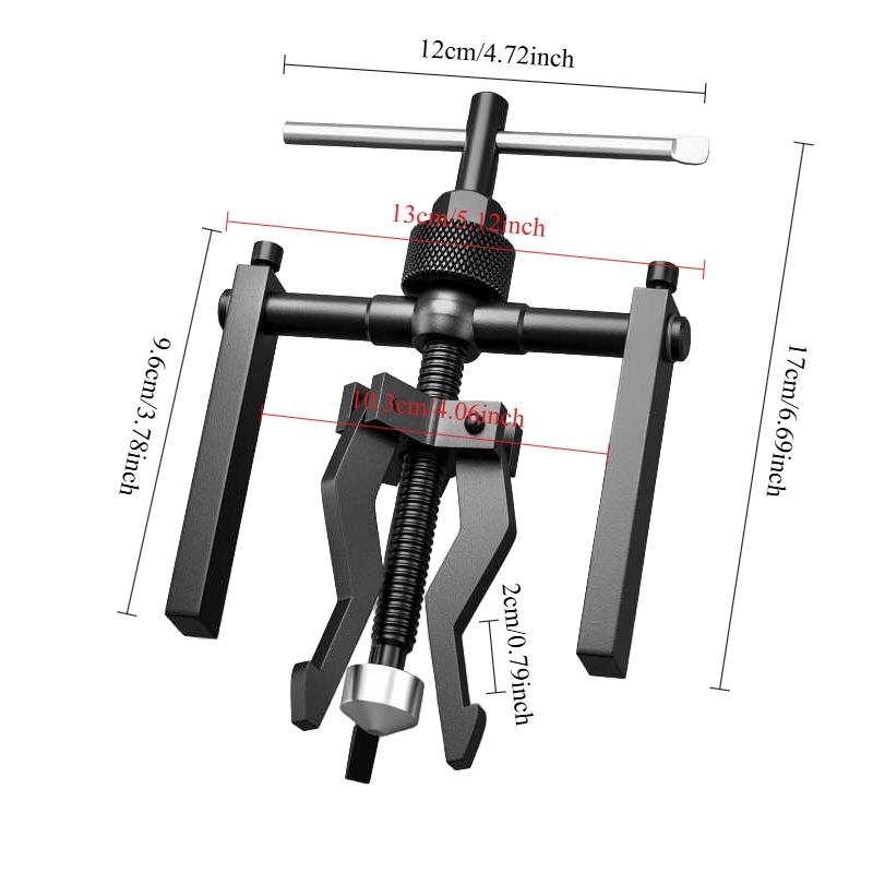 Claw Gear Puller, Three-Claw Pilot Bearing Puller, Inner Bearing Puller, Wheel Bearing Remover, Multifunctional Wheel and Pulley Removal Extractor for Car Maintenance, Auto Repair Tools