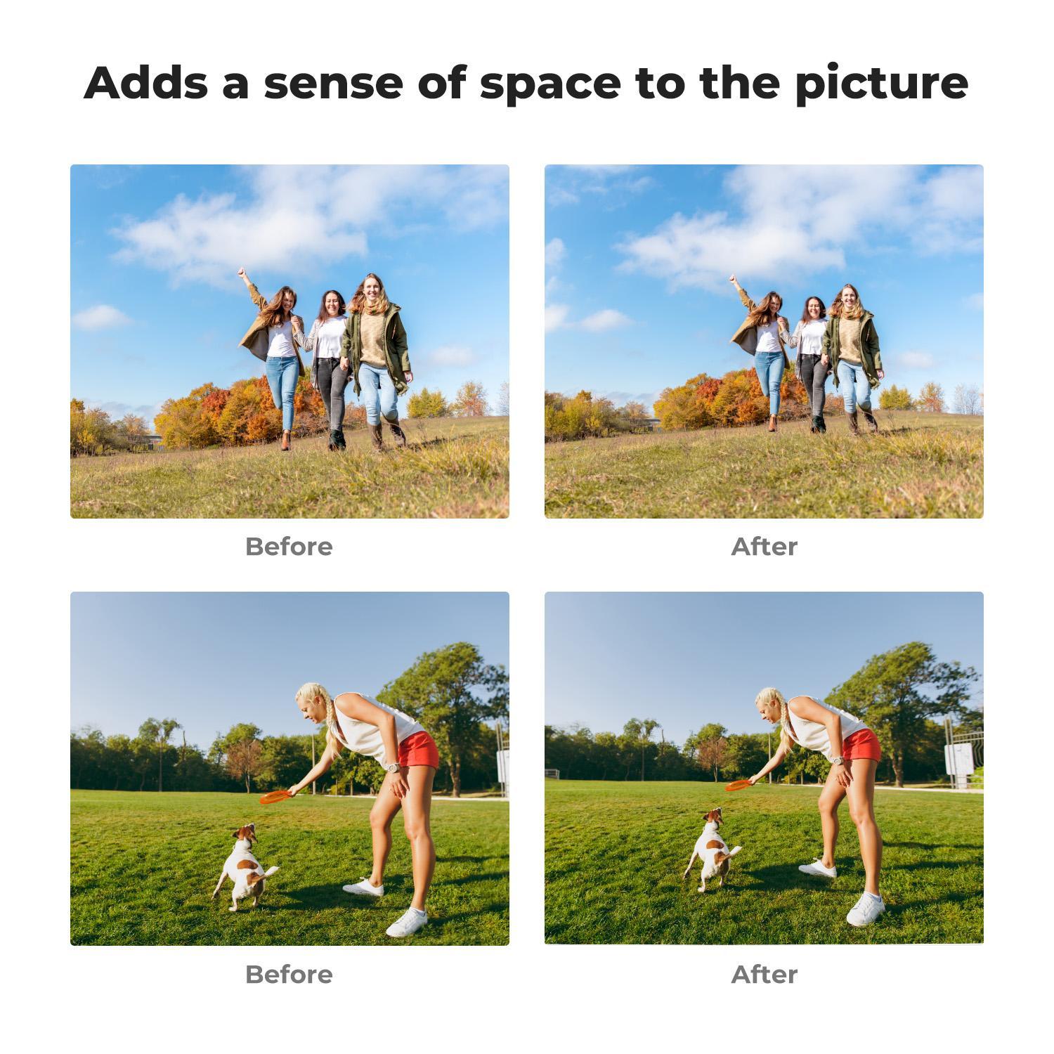 【K&F CONCEPT】 （Only include lenses）Wide-Angle Lens Compatible with DJI Osmo Pocket 3, Magnetic Attach/Multi-Coated/Optical Glass