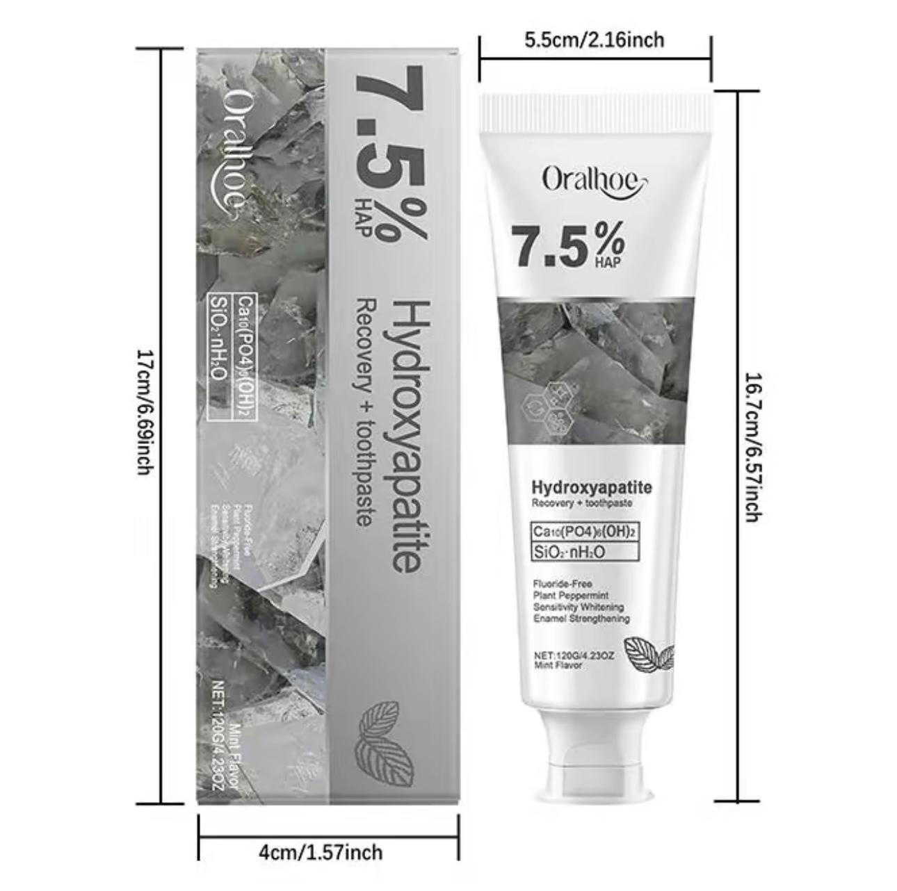 Hydroxyapatite Toothpaste for Advanced EnameProtection,Gentle and Effective Formula, Fluoride-FreeToothpaste for Sensitive Teeth