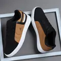 Men's Low-Top All-Season Sneakers, Casual Outdoor Lace-Up Shoes, Comfortable & Breathable, Color-Block Walking Shoes, Sporty Workout Sneakers