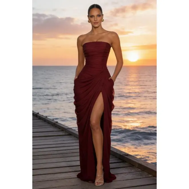 kookai serah strapless dress