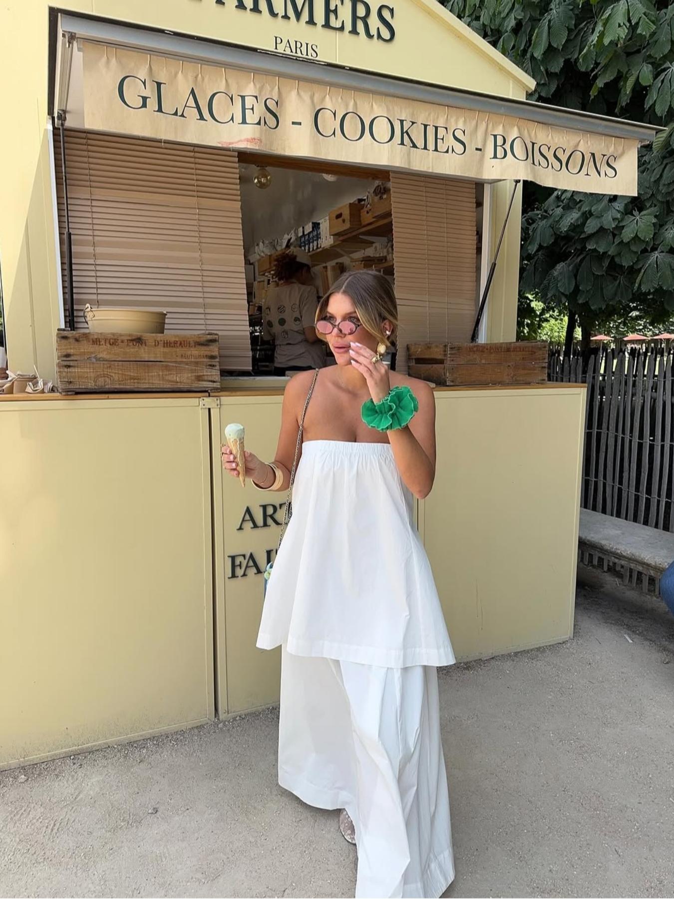 Women's Casual Clothes Sleeveless Crop Top & Long Skirt Set, Loose Fit Plain Design, Natural Waist Style, Perfect for Daily Wear