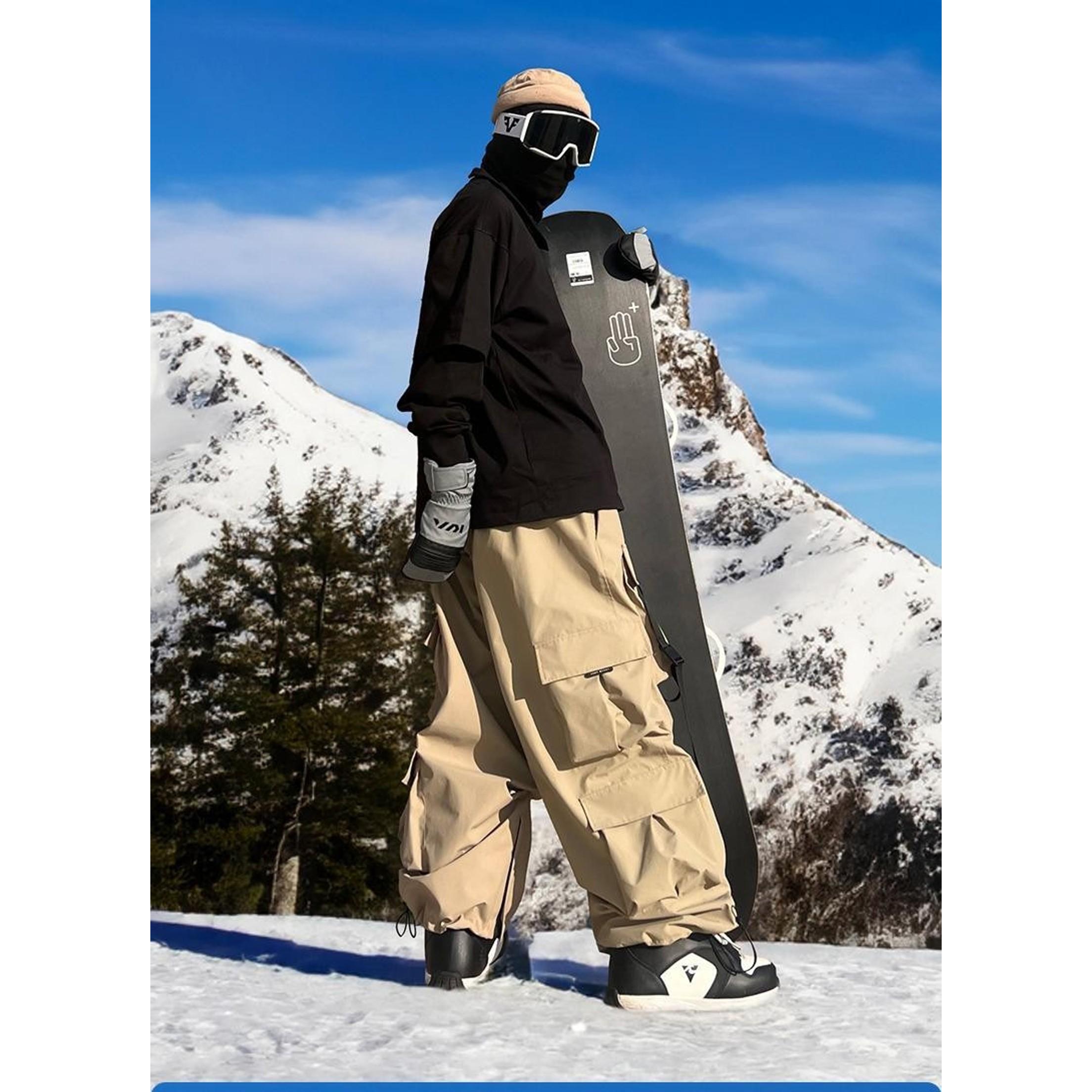 American Heavy Industry Snow Wear Pants Outdoor Couple Wear Sports Charge Hooded Ski Suit Violet