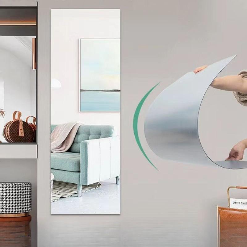 Acrylic Self-Adhesive Mirror Wall Sticker, Dormitory Home Splicing Mirror, Bathroom Cabinet Door Soft Mirror, Easy Install Decorative Accessory