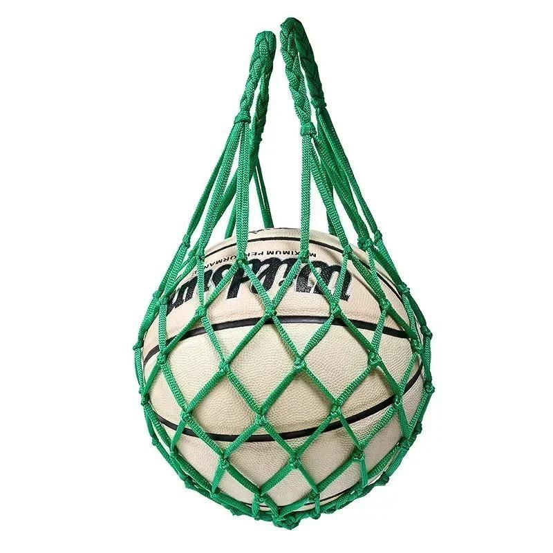 1count Ball Net Bag Basketball Tote Bag Youth Football Net Outdoor Sports Nylon Mesh Storage Ball Type Thickened Net Bag Ball Calcio