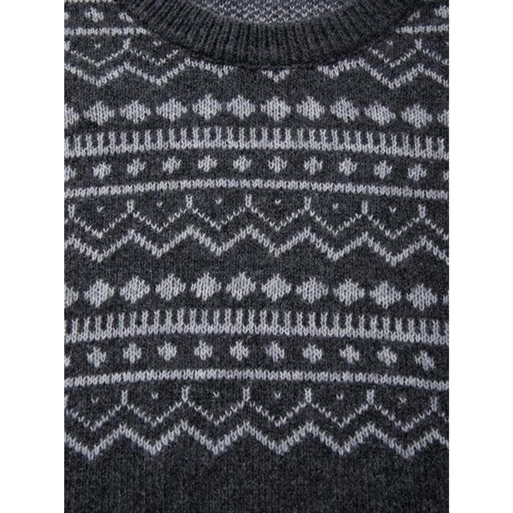 Men's Autumn Winter New Round Neck Nordic Style Geometric Pattern Unisex Knitted Long Sleeve Pullover Sweater Top