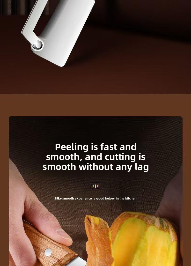 Kitchen Multi-Function Stainless Steel Thickened Fruit Peeler Knife for Sugar Cane and Pineapple Skin Removal Special Tool