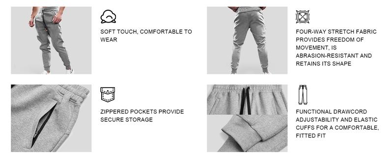 Fioboc 3 Packs Weekend Performance Jogger, Lightweight Soft Fitted Cargo Sweatpants with Zipper Pockets & Drawstring, M-3XL, for Gym, Workout, Outdoor & Travel