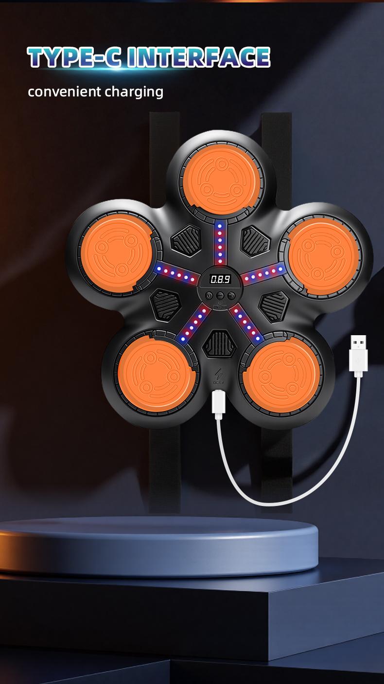 Smart Bluetooth-compatible Boxing Machine for Kids Aged 3+, Space-Saving Design, Precise Counting, Fun Fitness, USB PD Charging, Gift Idea