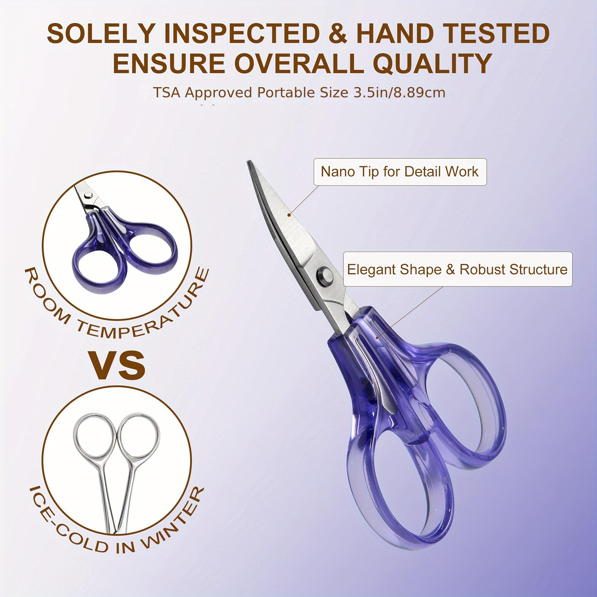 Precision Mini Scissors, Stainless Steel, Protective Cover, Sewing Tools - Ideal for Embroidery, Quilting, Sewing & Crafts